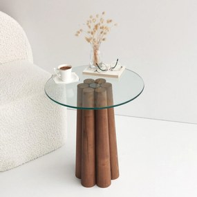 Mesa de Centro Pianeta – Nogueira – 45 cm x 50 cm x 50 cm