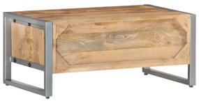 Mesa de centro 95x50x40 cm madeira de mangueira áspera