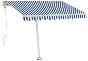 Toldo automático independente 350x250 cm azul e branco