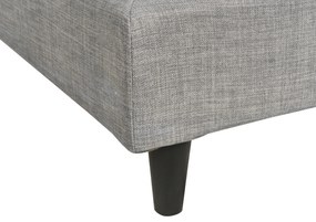 Capa em tecido cinzento claro 140 x 200 cm para cama FITOU	 Beliani