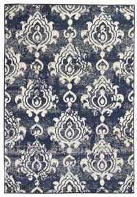 vidaXL Tapete moderno com design de caxemira 80x150 cm bege/azul