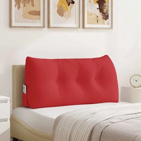 vidaXL Travesseiro para Costas Vermelho 100 x 24 x 50 cm tecido