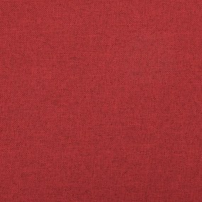 Banco de arrumação dobrável linho falso vermelho tinto