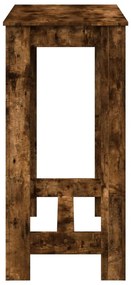 Mesa de bar 102x50x103,5cm derivados de madeira carvalho fumado