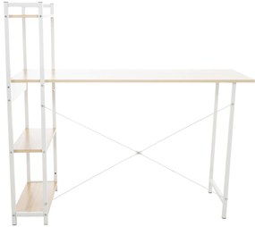 Secretária com prateleiras laterais Poe 120 x 111 x 44 cm Cor de Madeira