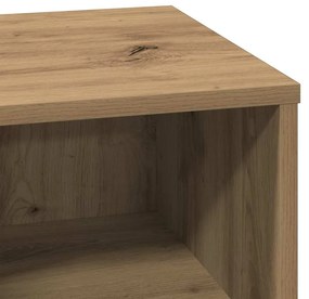 Camas de Cabeceira com LED 2 pcs Carvalho Artesanal 50x34,5x50 cm