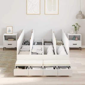 vidaXL Estrado de Cama Branco 120x200 cm