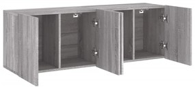 Móveis de parede para TV 2 pcs 60x30x41 cm cinzento sonoma
