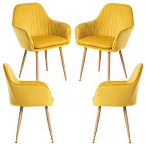 Pack 4 Cadeiras Chic - Amarelo