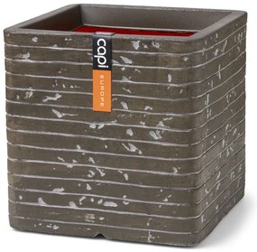 434865 Capi Vaso quadrado Nature Row 40x40x40 cm verde-azeitona