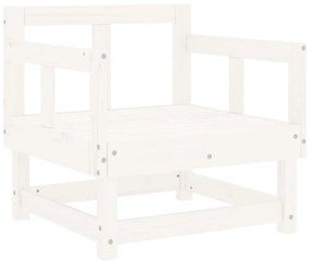 Cadeiras de jardim c/ almofadões 2 pcs pinho maciço branco