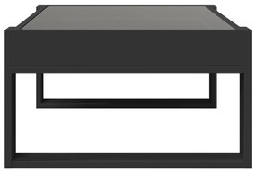 Mesa de centro luzes LED Infinity 90x53x30 cm preto