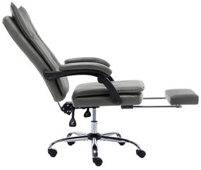 Cadeira de escritório em couro artificial antracite