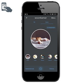 Conjunto de 2 Lâmpadas LED Inteligentes E27 Dimerizáveis A60 Fosco 8.5W 806lm 2200-4000K