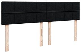 Cama com molas/colchão 180x200 cm tecido preto