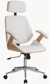 Cadeira de escritório em couro sintético regulável em altura Visby