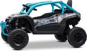 Carro elétrico para crianças Kawasaki TERYX KRX 1000 12V, controlo remoto, bateria de lítio, 2 motores de 25 W, com licença Azul