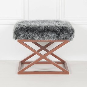 Pouffe Capraz – Copper Grey – 50 cm x 42 cm x 40 cm