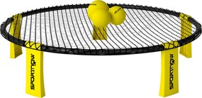 Conjunto de Mini Voleibol de Praia com 3 Bolas, 92 x 92 x 20 cm, Estrutura Dobrável, Amarelo