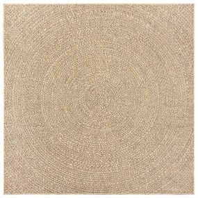 Tapete ZIZUR 240x240 cm aspeto de juta interior e exterior