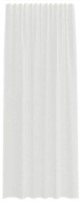 Cortinas de voile com bolsos para varão 2 pcs branco