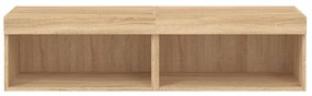 Móveis de TV com luzes LED 2 pcs 60x30x30 cm carvalho sonoma