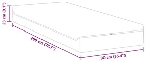 Colchões Branco, Cinza 90 x 200 cm
