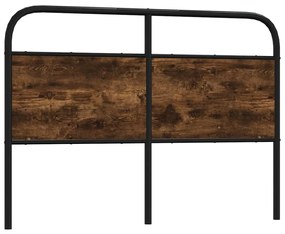 vidaXL Cabeceira de substituição 135 cm derivados madeira/aço carvalho fumado