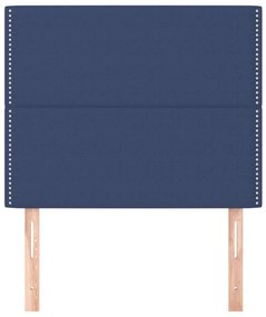 Cabeceira de cama 2 pcs tecido 80x5x78/88 cm azul