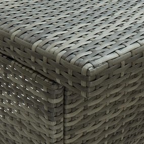 3 pcs conjunto de bar vime PE cinzento