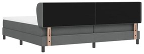 Cama Box com Colchão vidaXL Cinza Escuro 200x200 cm Tecido