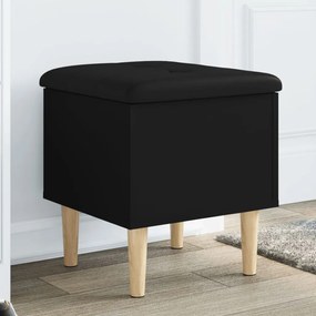 vidaXL Banco de arrumação 42x42x46 cm derivados de madeira preto