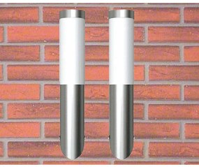 Candeeiros de parede para exterior 2 pcs aço inoxidável