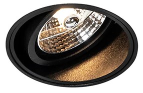 Foco embutido moderno preto sem moldura - Impact 70