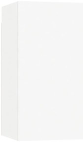 4 pcs conjunto de móveis de TV derivados de madeira branco