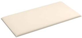 Painel de parede 12 pcs 60x30 cm veludo 2,16 m² creme