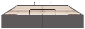 Estrutura de cama otomana sem colchão 140x190 cm cinzenta