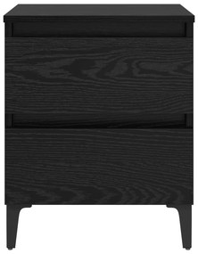 Mesas de Cama 2 pcs Carvalho Preto 40x35x50 cm Madeira Engenharia