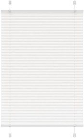 Branco Plissada Cega 100x150cm Largura Tecido 99,4 cm Poliéster