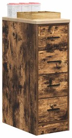 vidaXL Armário de arrumação de garagem carvalho fumado 30x51x85 cm