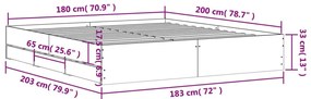 Estrutura de cama c/ gavetas derivados de madeira cinza-cimento
