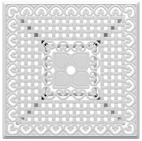 Mesa de jardim 80x80x75 cm alumínio fundido branco