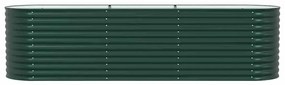Cama Elevada para Jardim vidaXL Verde 320x80x81 cm em Aço Galvanizado
