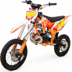 MINI MOTO Crianças MINICROSS gasolina 50cc 9cv Roan 50K 14/12" arranque a pedal Laranja