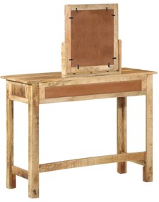 Mesa de Maquilhagem com Espelho Madeira Maciça Mangueira Áspera