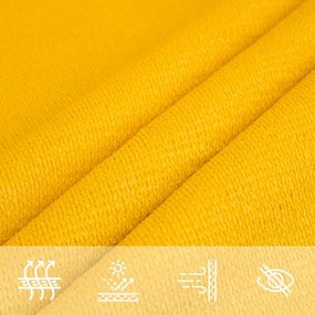 Para-sol estilo vela trapézio 160 g/m² 4/5x4 m PEAD amarelo