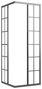 Cabine de duche ESG opaco 70x70x180 cm preto
