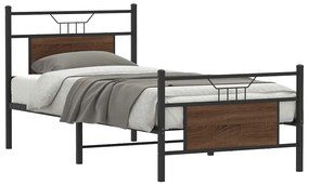 Estrutura cama s/ colchão derivados madeira carvalho castanho