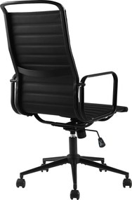 Cadeira de Escritório Couro Sintético Preto