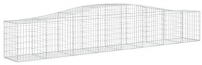 Cestos gabião arqueados 3 pcs 400x50x60/80 cm ferro galvanizado
